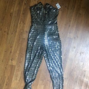 Black mirrored romper